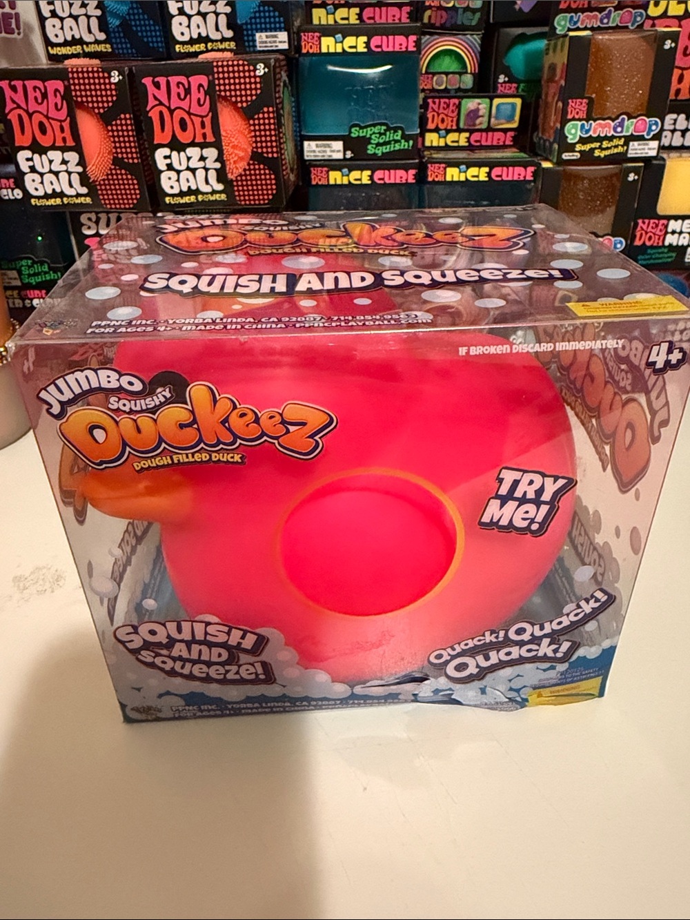Duckeez Jumbo Squishy Duck - Hot Pink!